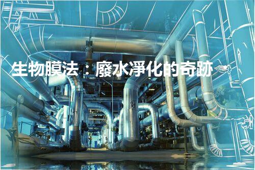 生物膜法：廢水凈化的奇跡！